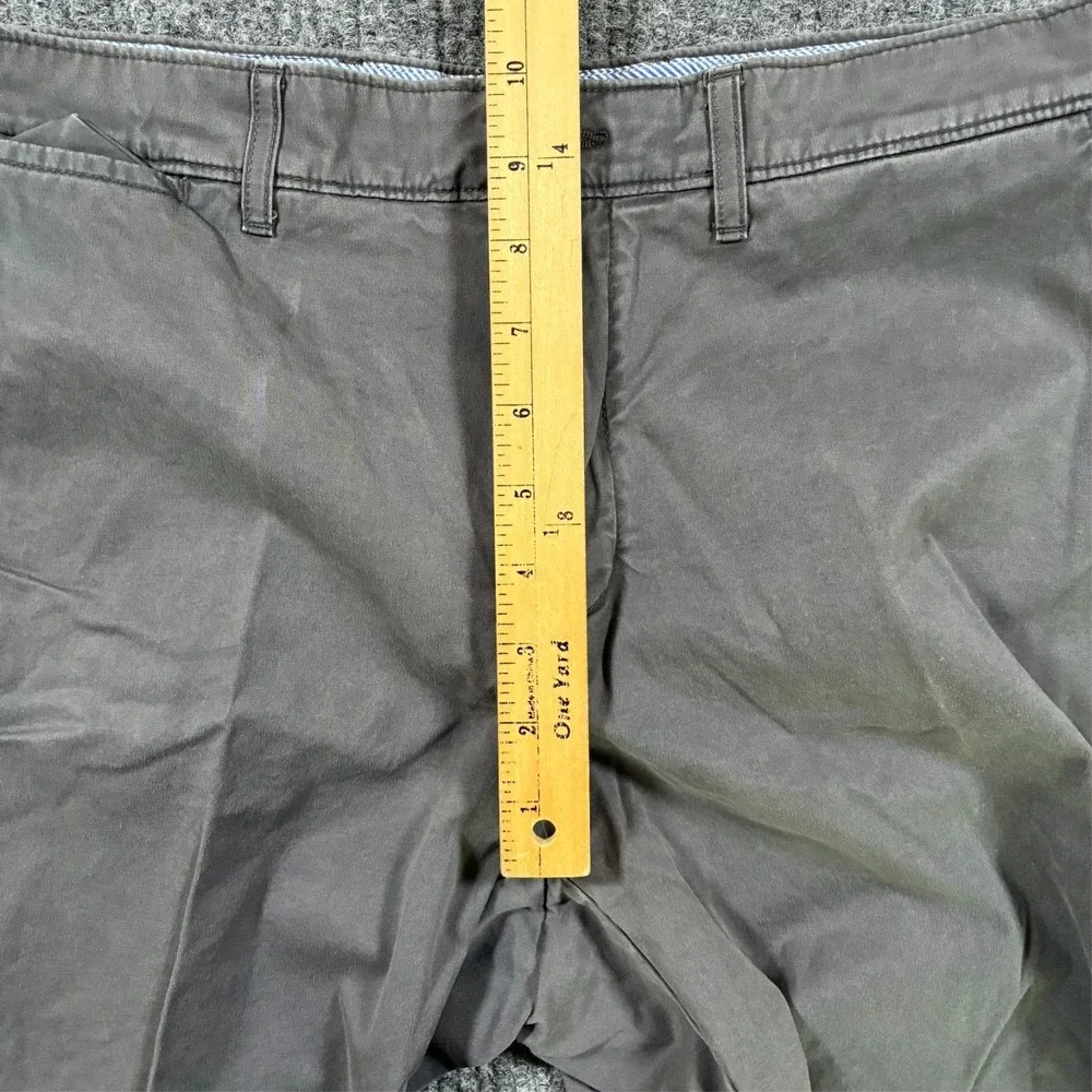 Cremieux 38 Mens Chino Shorts Size 32 Gray Stretch Cotton Flat Front Casual